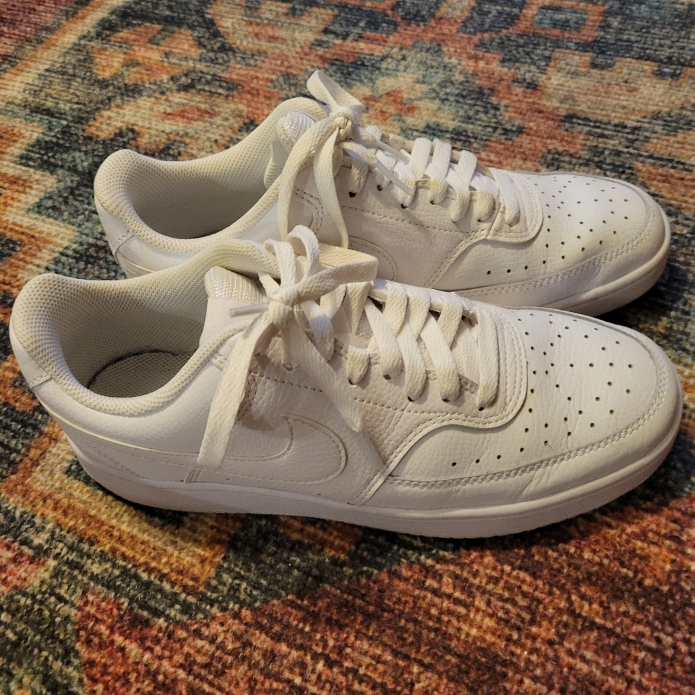Nike Court Vision Low Sneaker, White on White